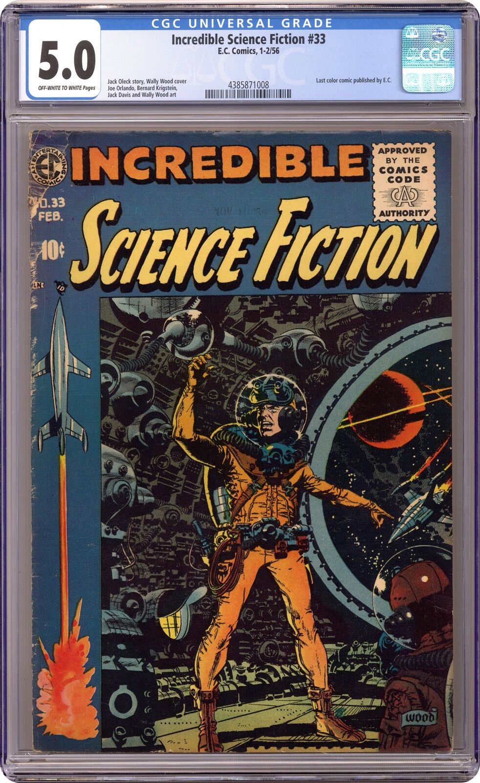 Incredible Science Fiction #33 CGC 5.0 1956 4385871008