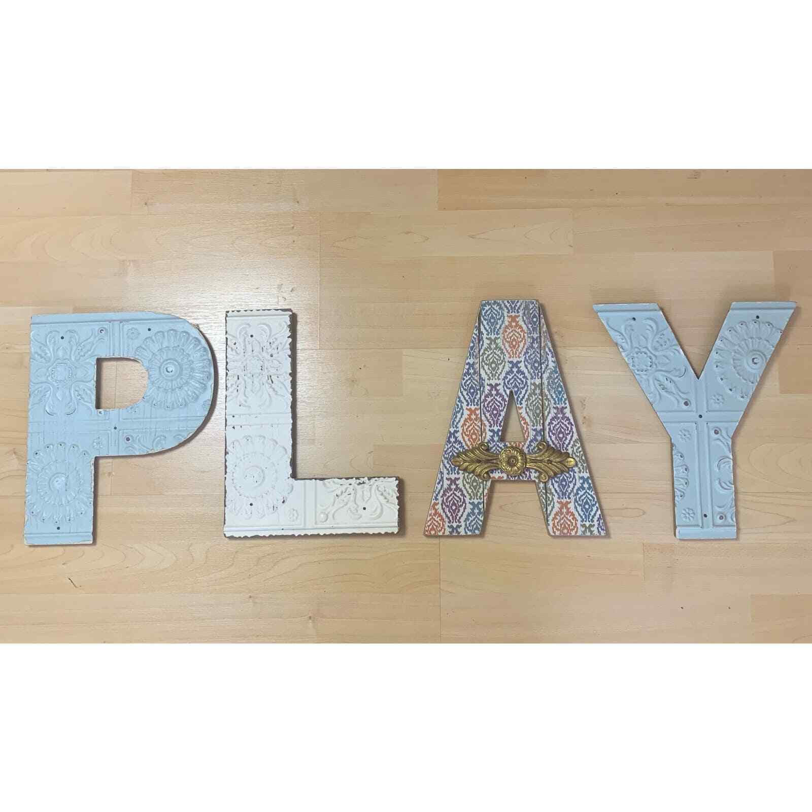 Studio Decor Sophie Alphabet Decor Kids Room Colorful PLAY Wooden Wall Letters  
