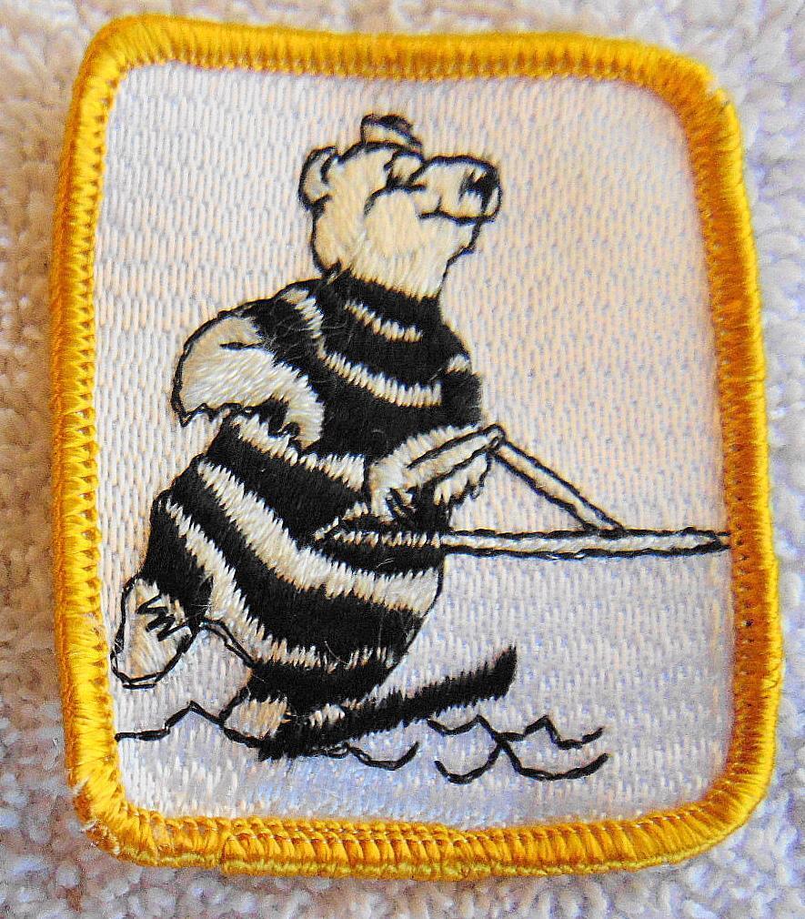 Vintage Hamm's Beer Patch Embroidered Water Skiing NEW Old Stock