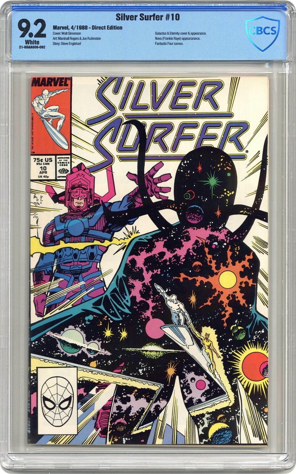 Silver Surfer #10 CBCS 9.2 1988 21-0BAA008-092