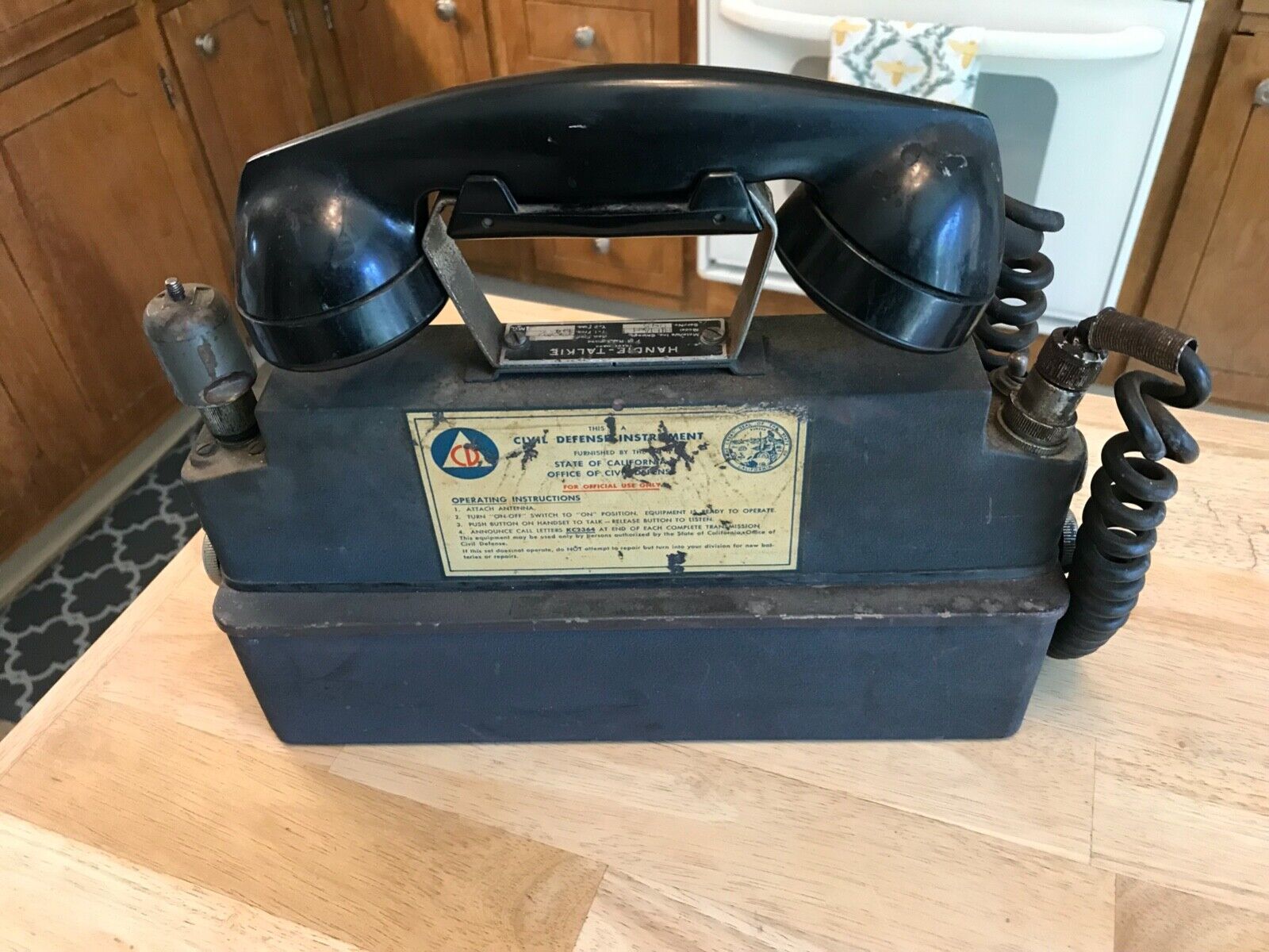 Vintage California Civil Defense Motorola Handie-Talkie