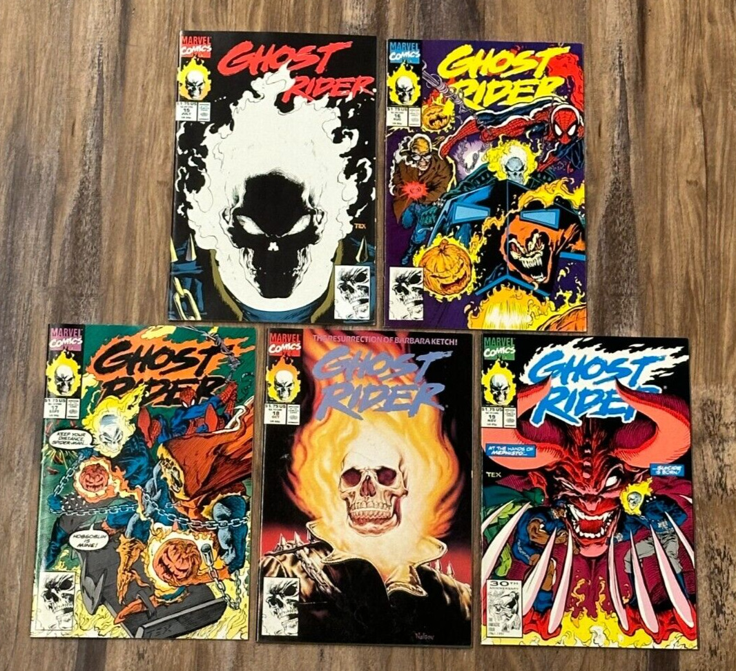 Ghost Rider #15-#19 Comic Book Lot-Glow in The Dark #15, 1st App of Suicide #19