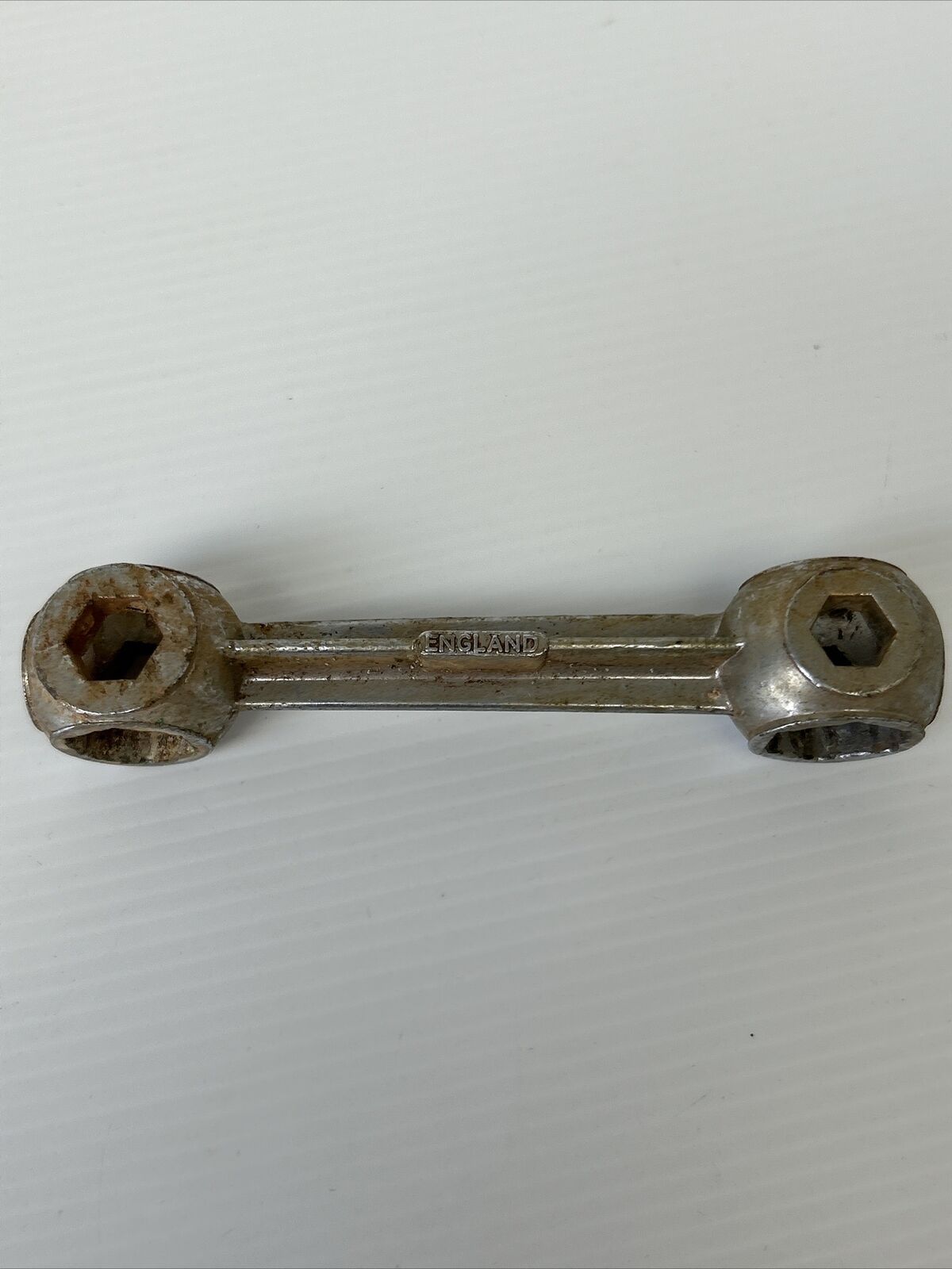 Vintage 10-in-1 Dog Bone Hex Nut Bicycle Wrench Made in England