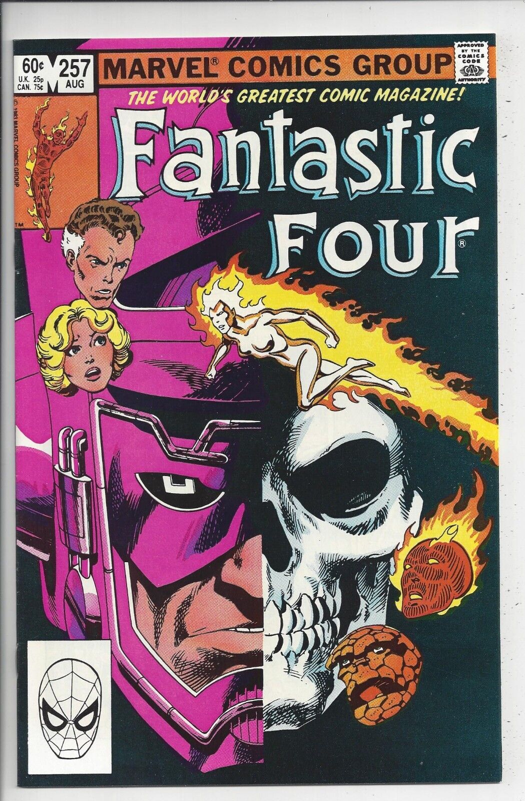 Fantastic Four #257 NM (9.2) Spectacular John Byrne Galactus Half Skull Cover
