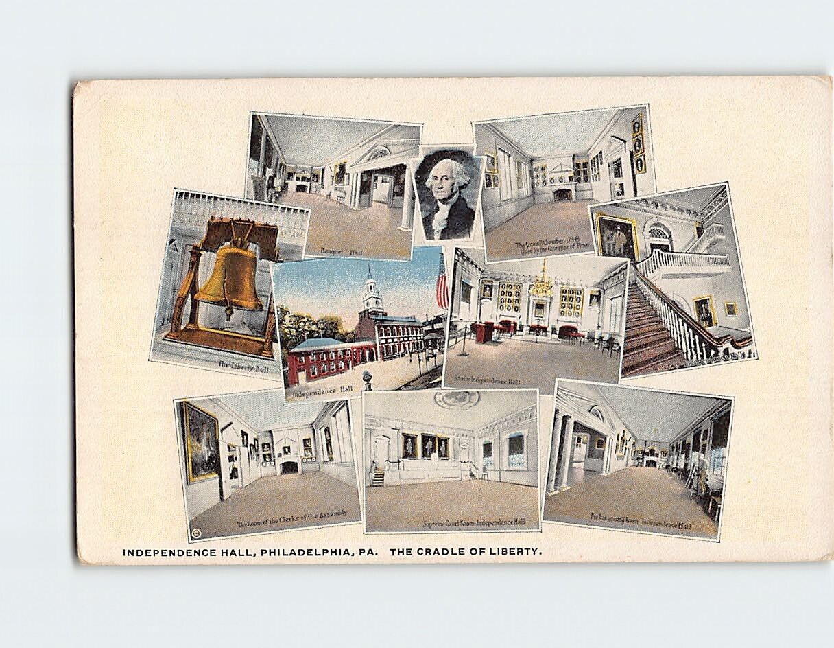 Postcard The Cradle of Liberty Independence Hall Philadelphia Pennsylvania USA