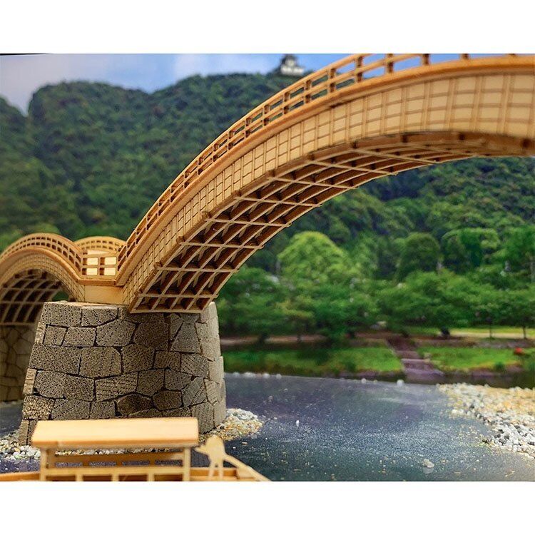 Woody Joe Perspective Model Yamaguchi Kintai Bridge Wooden Model multicolor