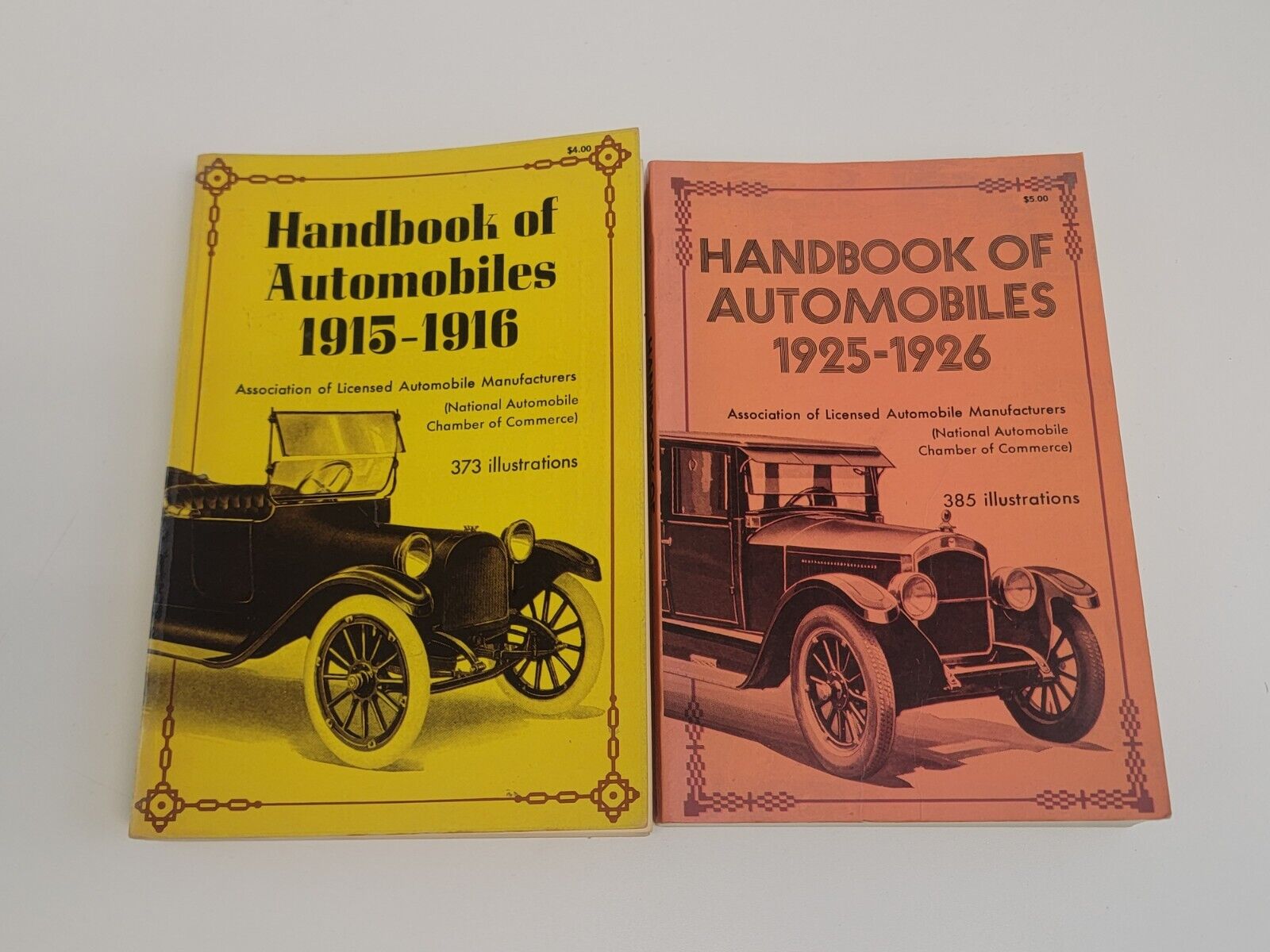 Handbook Of Automobiles 1915-1916 1925-1926 softcover Lot of 2 Dover Publication