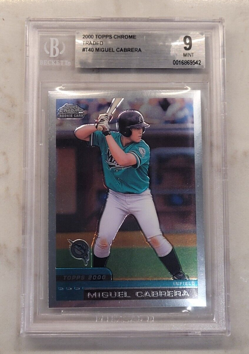 Miguel Cabrera 2000 Topps Chrome Traded BGS 9 Mint #140 Rookie Card RC & Rookies