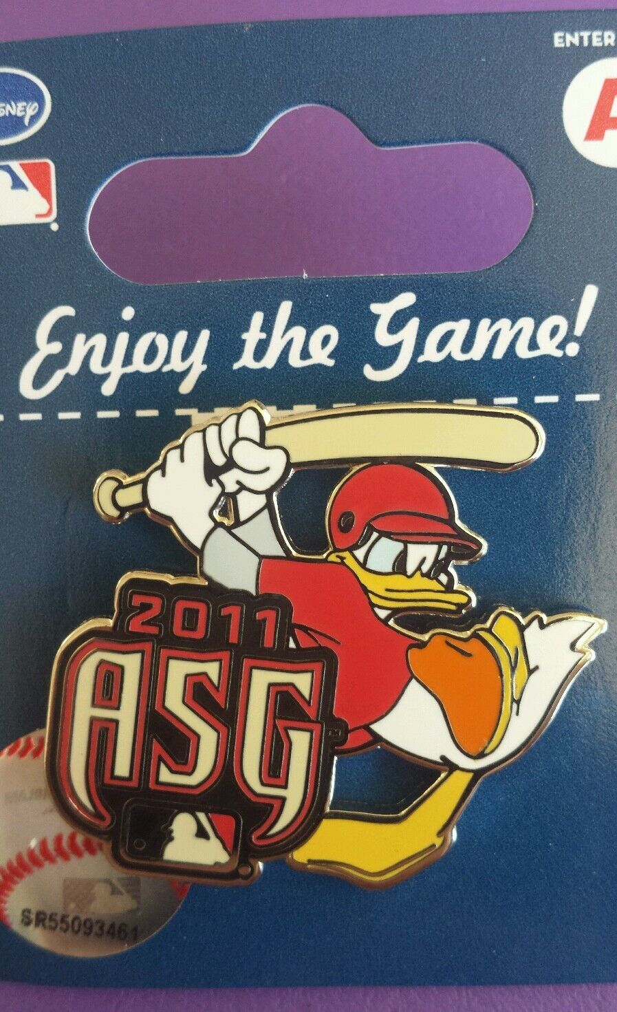 MLB 2011 ALL STAR GAME DONALD DUCK Batting RETIRED ASG PIN - 