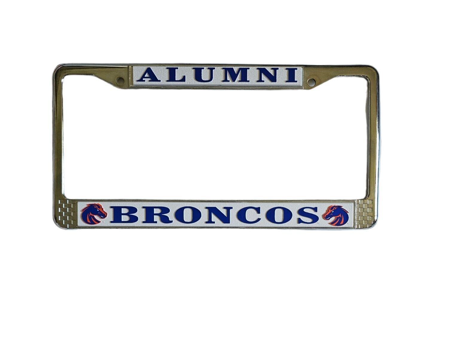 Boise State Broncos Alumni License Plate Metal Frame Unused Pre-Owned Condition