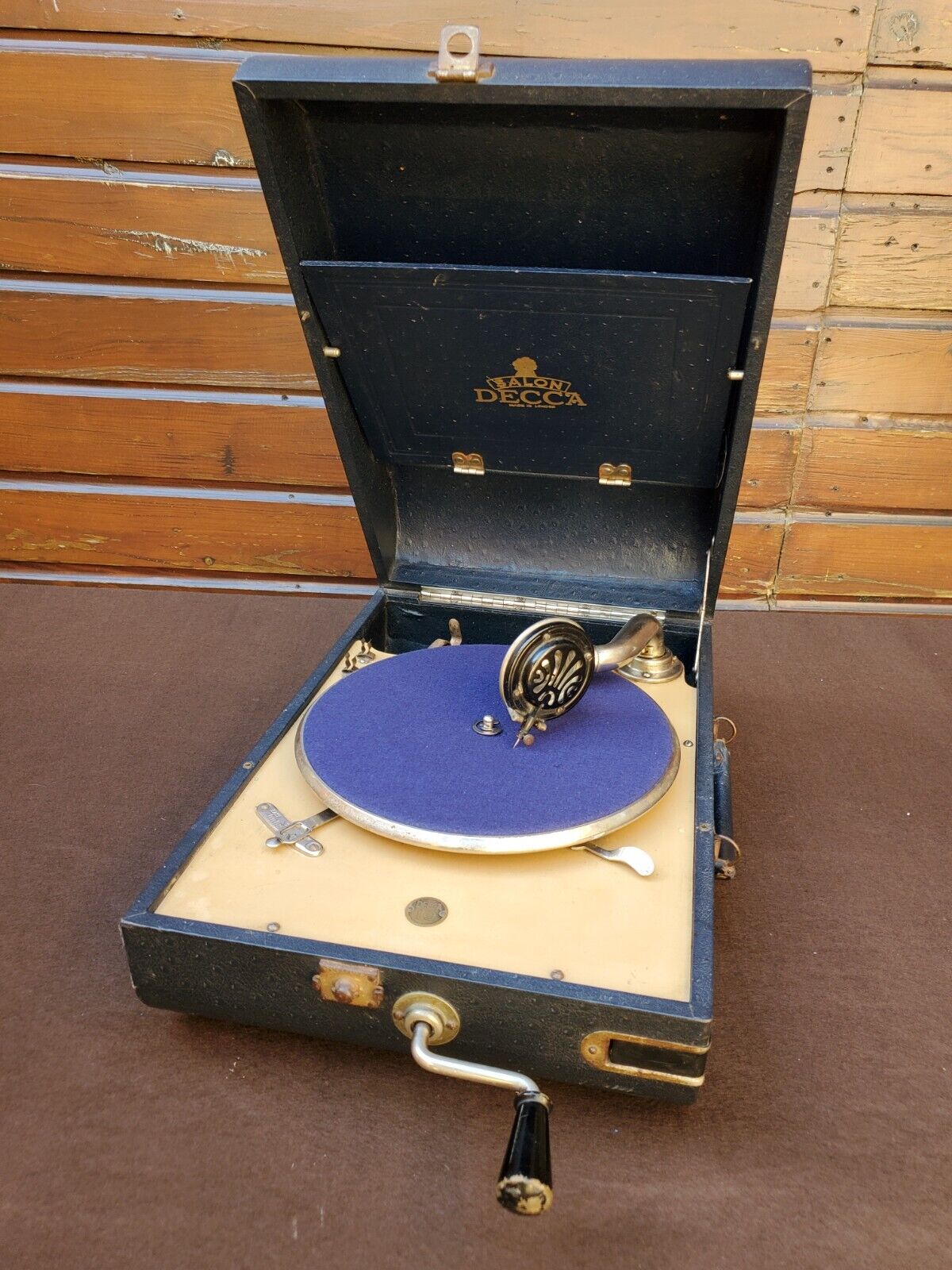 DECCA 10 Gramophone - WW2 - Rare Navy Blue Model - 1930s