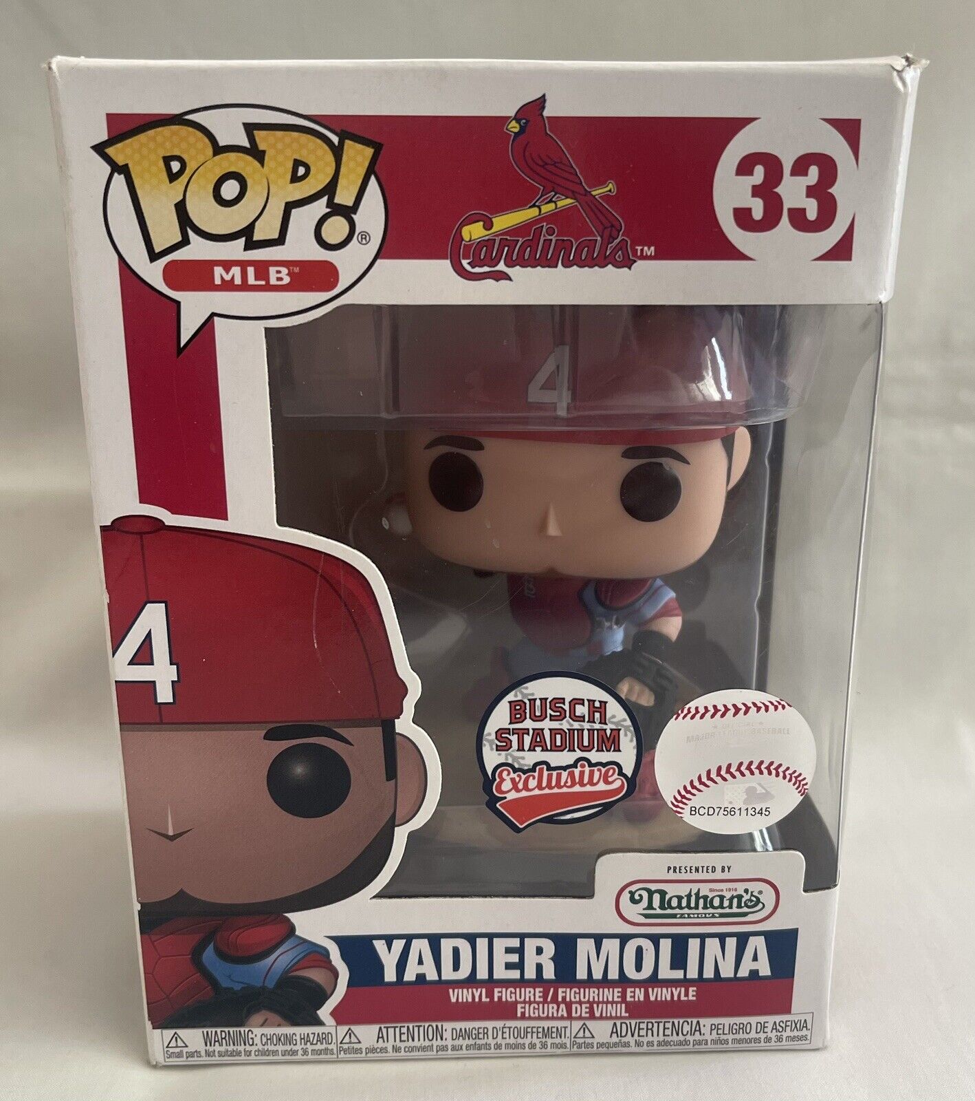 Yadier Molina Funko Pop MLB #33 St. Louis Cardinals Busch Stadium Exclusive 