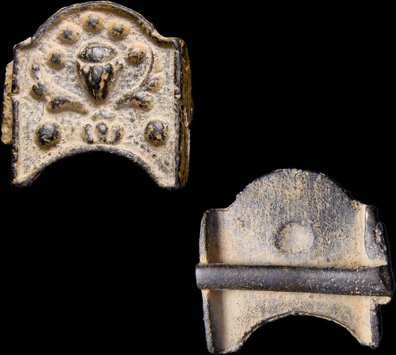 Holyland Find RARE Knight Templar Armory Buckle Helmet Artifact Antiquity wCOA