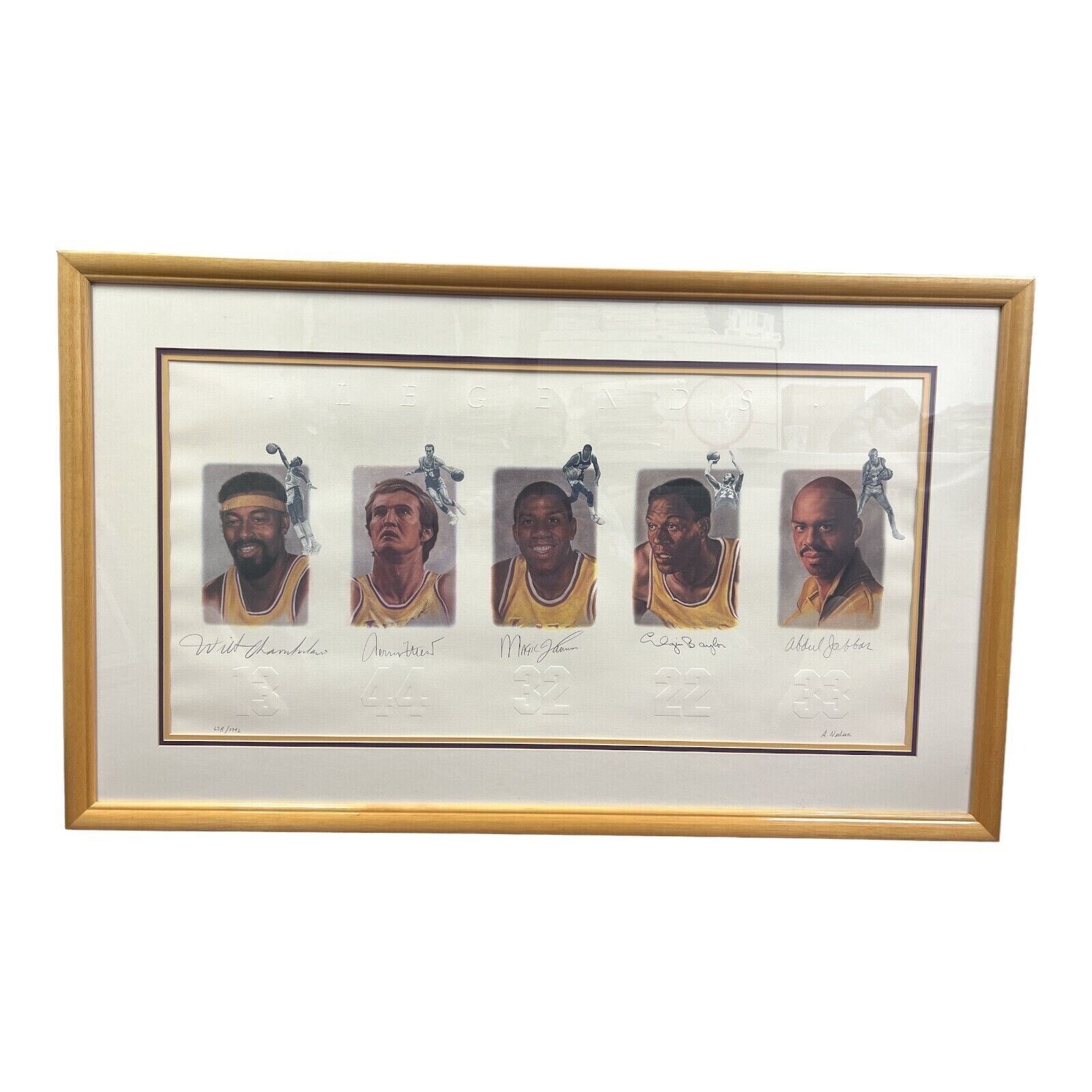 RARE Lakers Legends Autographed Masterpiece - Fully Certified