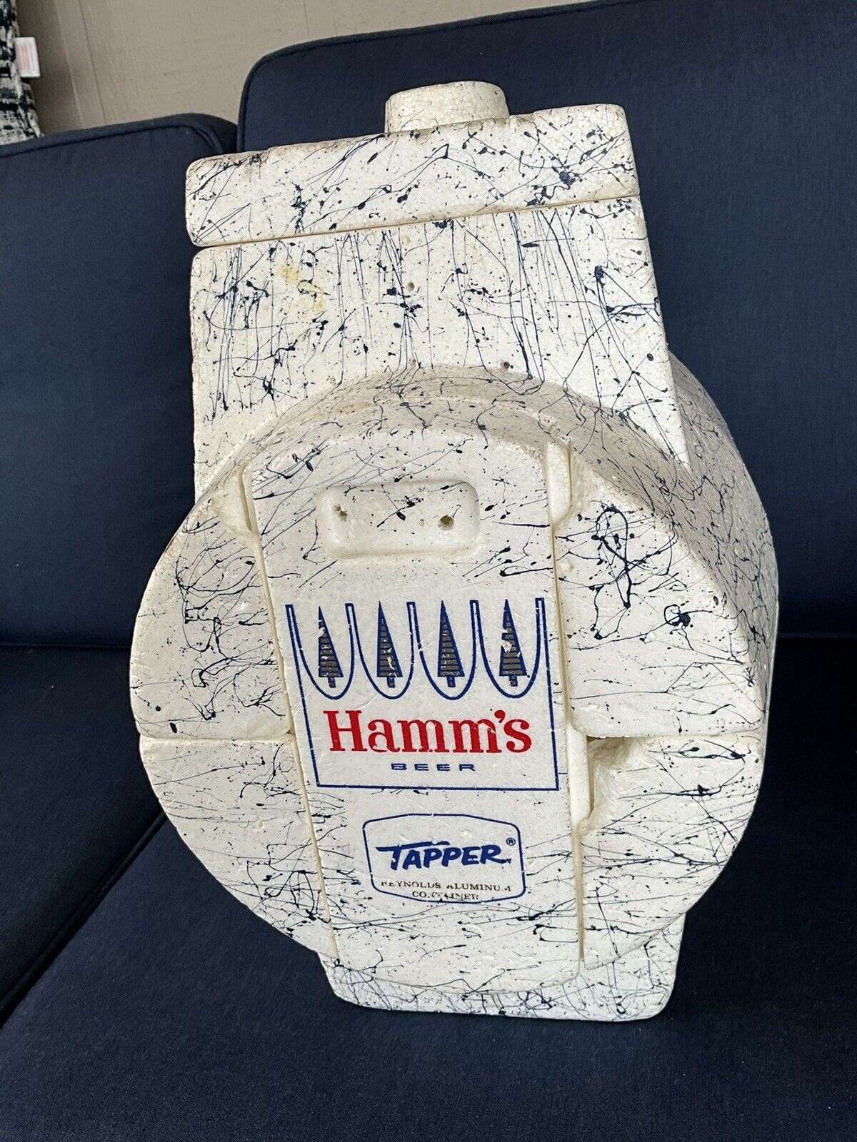 Vintage Hamm’s Hamms Beer Keg Styrofoam Cooler Insulator