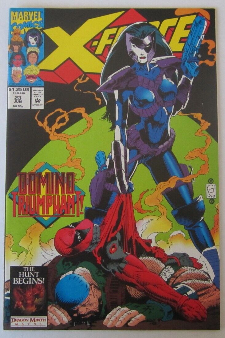 X-Force #23 Marvel Comics 1993 ~ Domino vs Deadpool