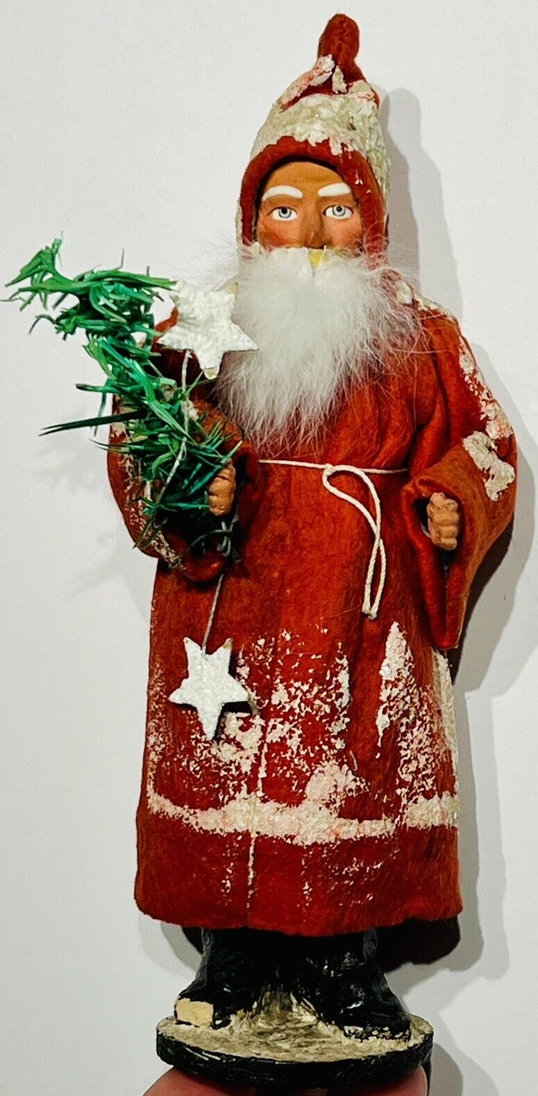 Exceptional Early Long Robe Santa 8” German Santa Original Santa Candy Container