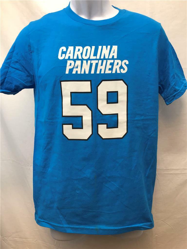 New Minor Flaw Carolina Panthers #59 Luke Kuechly Youth Sizes L-XL NFL Shirt