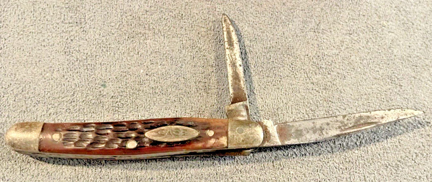 Vintage 1970\'s era Case XX 6227 Jack Pocket knife bone handle--1908.23