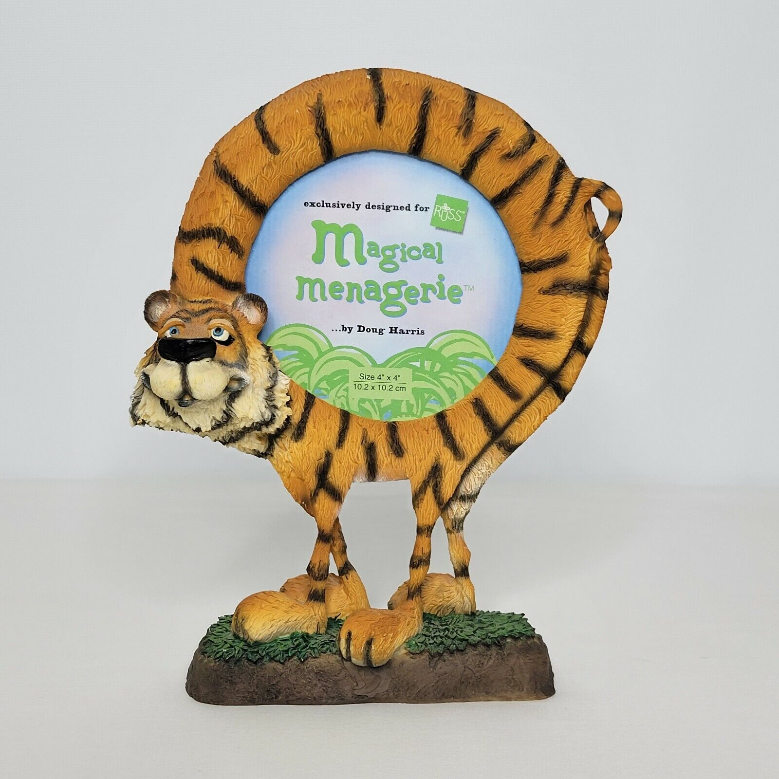 Russ Magical Menagerie Tyrone Tiger Round Picture Frame Doug Harris 4\