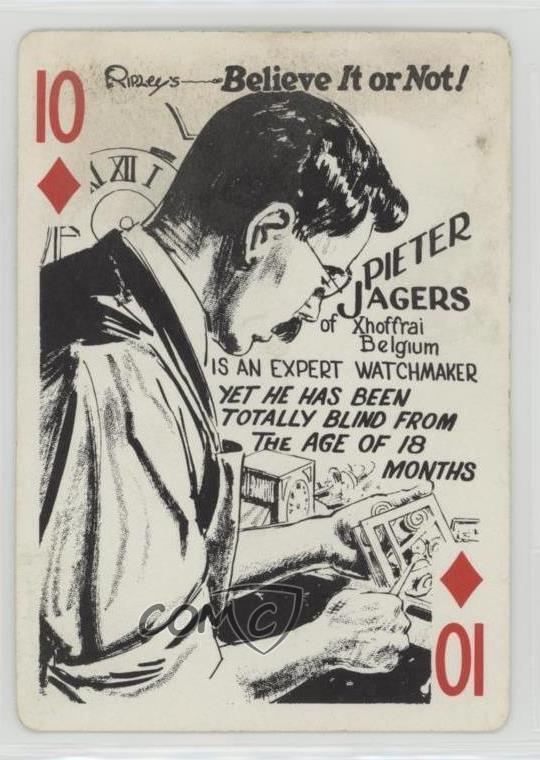 1960s Stancraft Ripley\'s Believe It or Not Playing Cards Pieter Jagers #10D 0w6