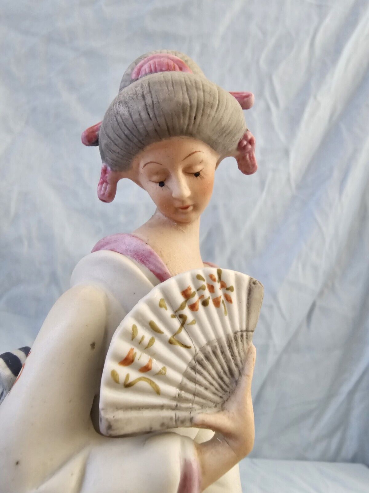 Vintage ARDALT Japanese Geisha Girl in KIMONO with Fan Porcelain Figurine Woman