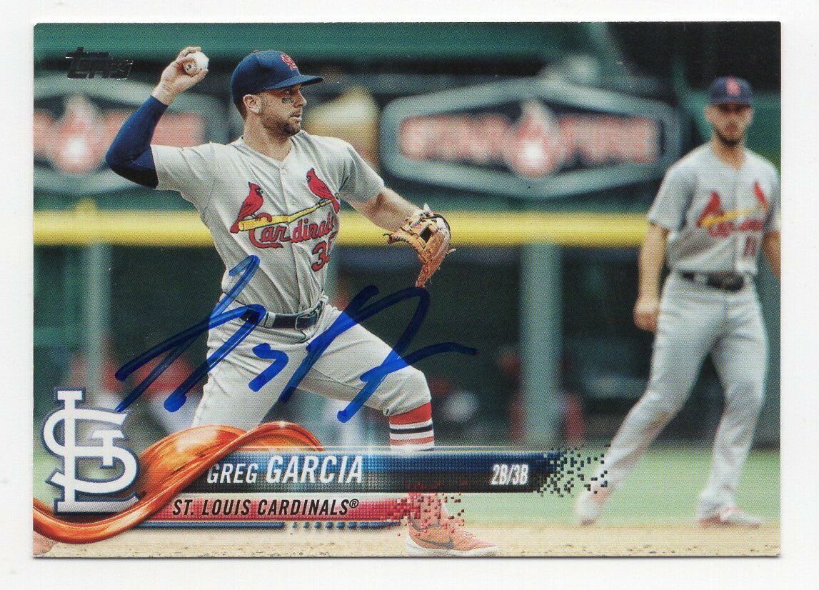 GREG GARCIA Signed Autographed 2018 Topps Series Two 2 STL Cardinals #616 COA