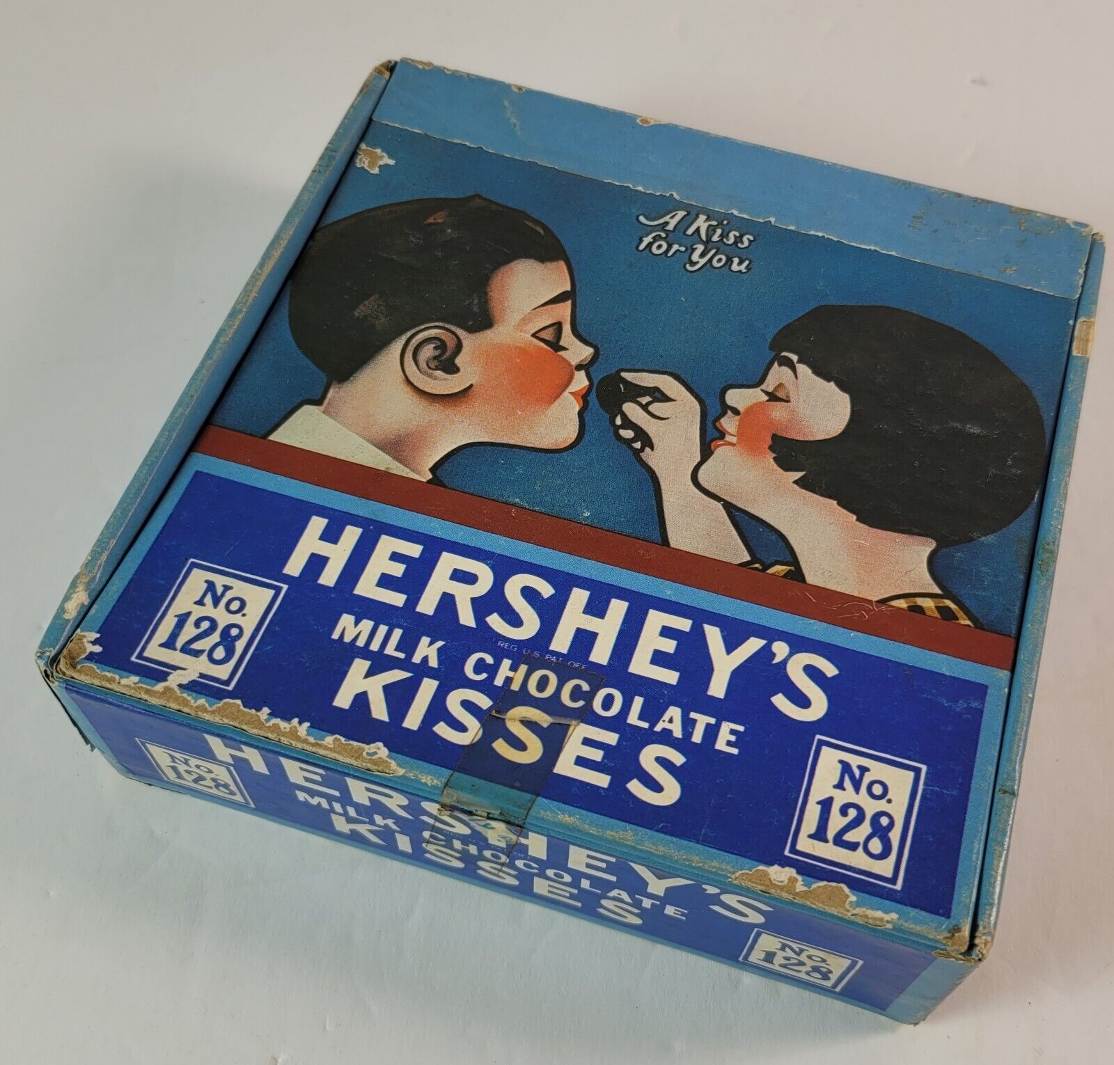 Vintage HERSHEY'S Sweet Milk Chocolate KISSES Candy Bar Display Advertising Box