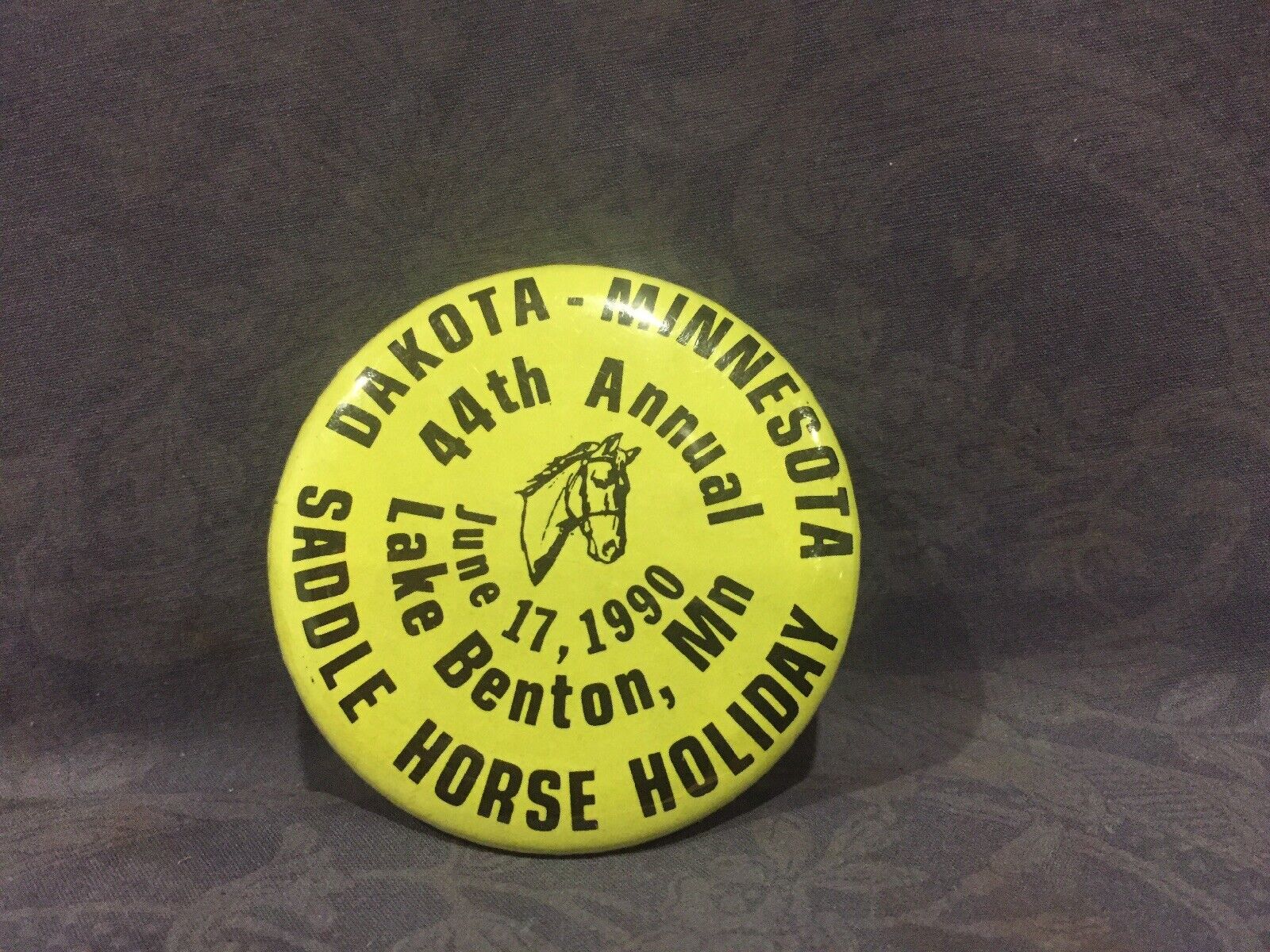 Dakota-Minnesota 44th Annual Saddle Horse Holday 1990 2 1/2” Pin