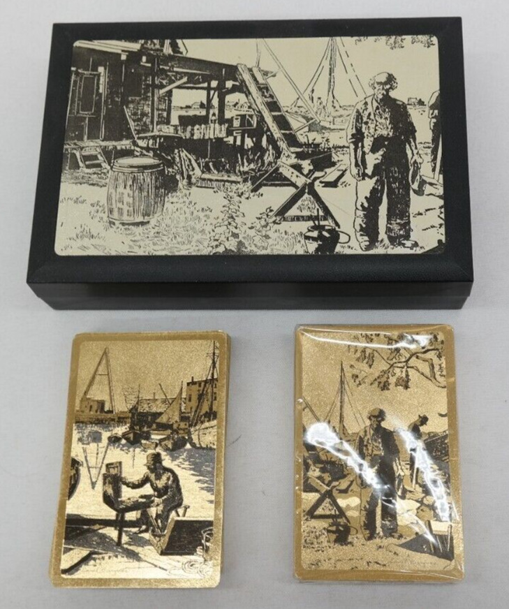 Lionel Barrymore The Gold Set Foil-Etched Playing Cards Set of 2    TF