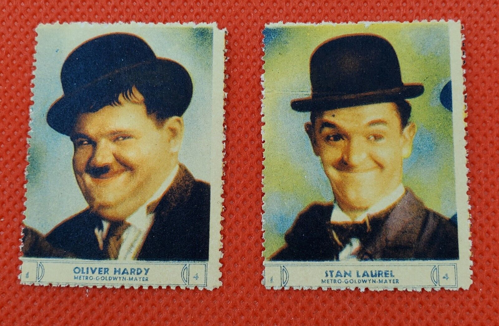  Laurel & Hardy Stamps 1932 National Screen Star Hollywood Legends