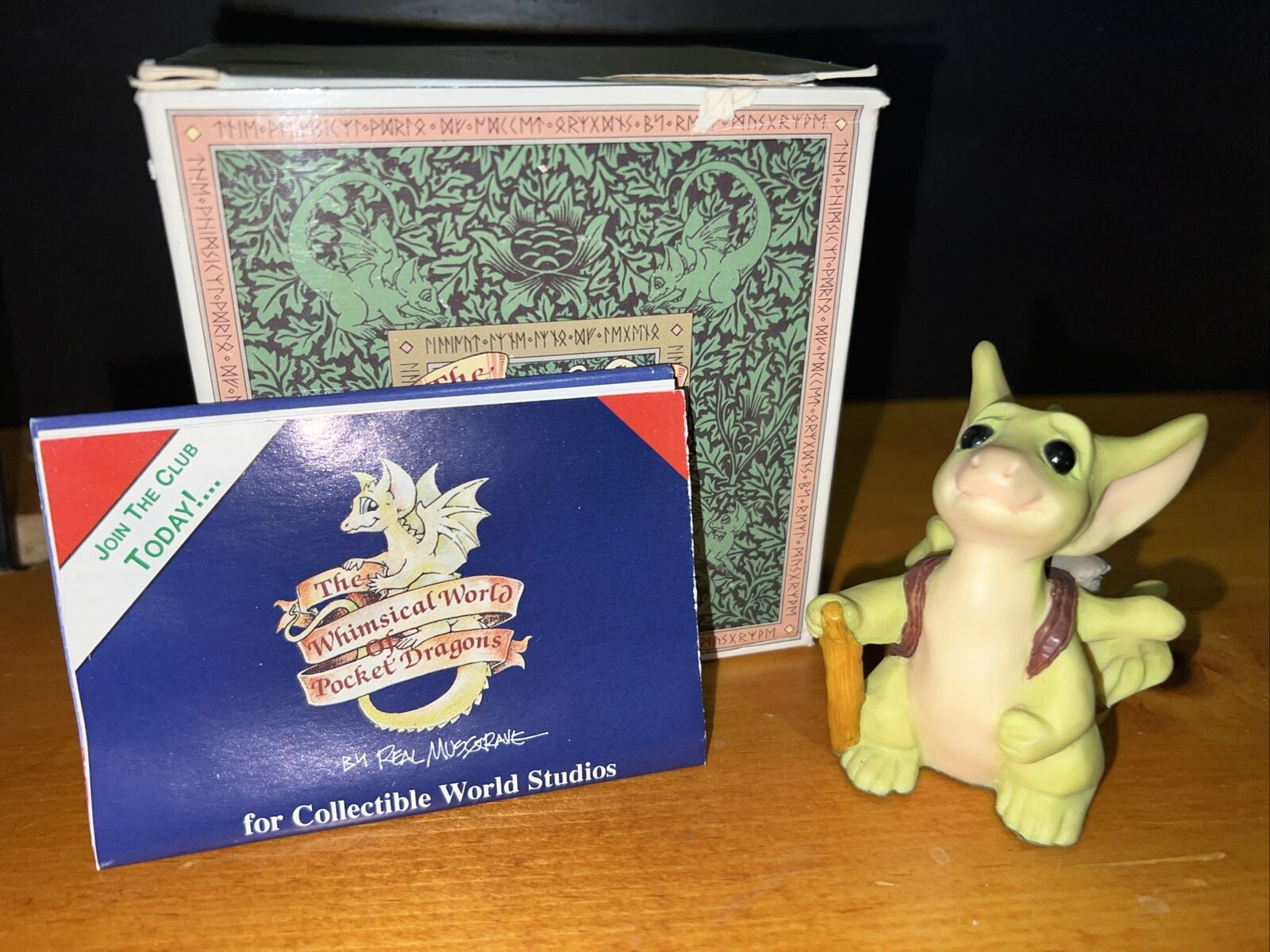 1996 Whimsical World Pocket Dragons Real Musgrave SIGNED ‘On The Road Again’ Box