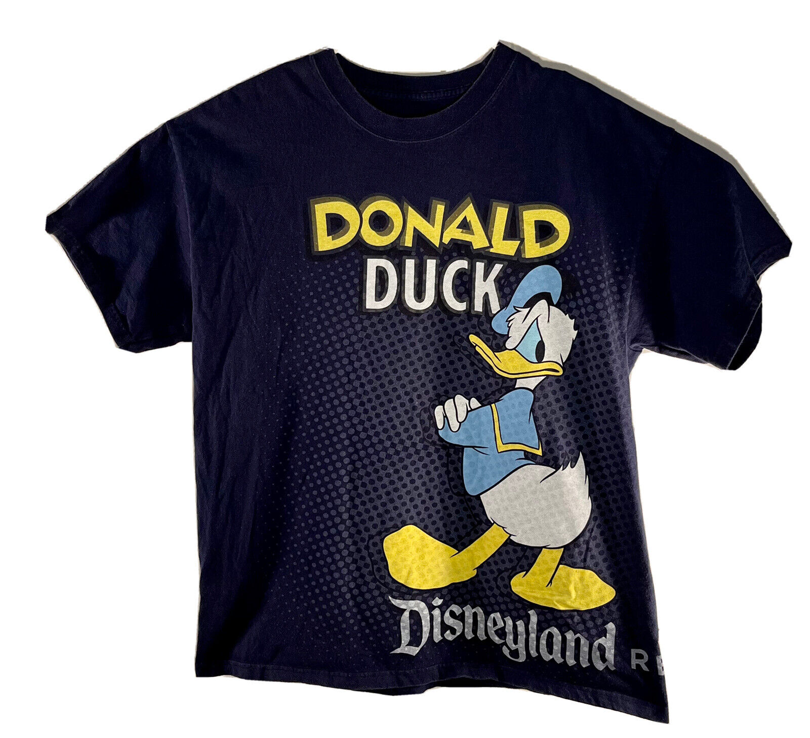Disneyland Resort Donald Duck Blue Graphic Shirt Adult Size XL Walt Disney Daisy