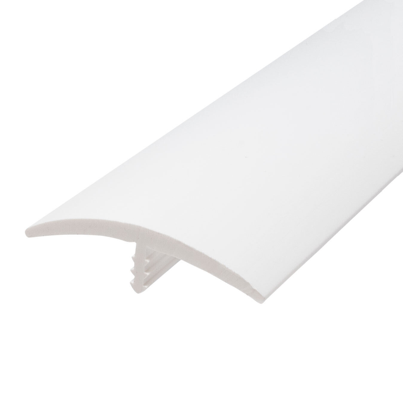 Outwater Plastic T-molding 1-1/2 Inch White Flexible Polyethylene Center Barb