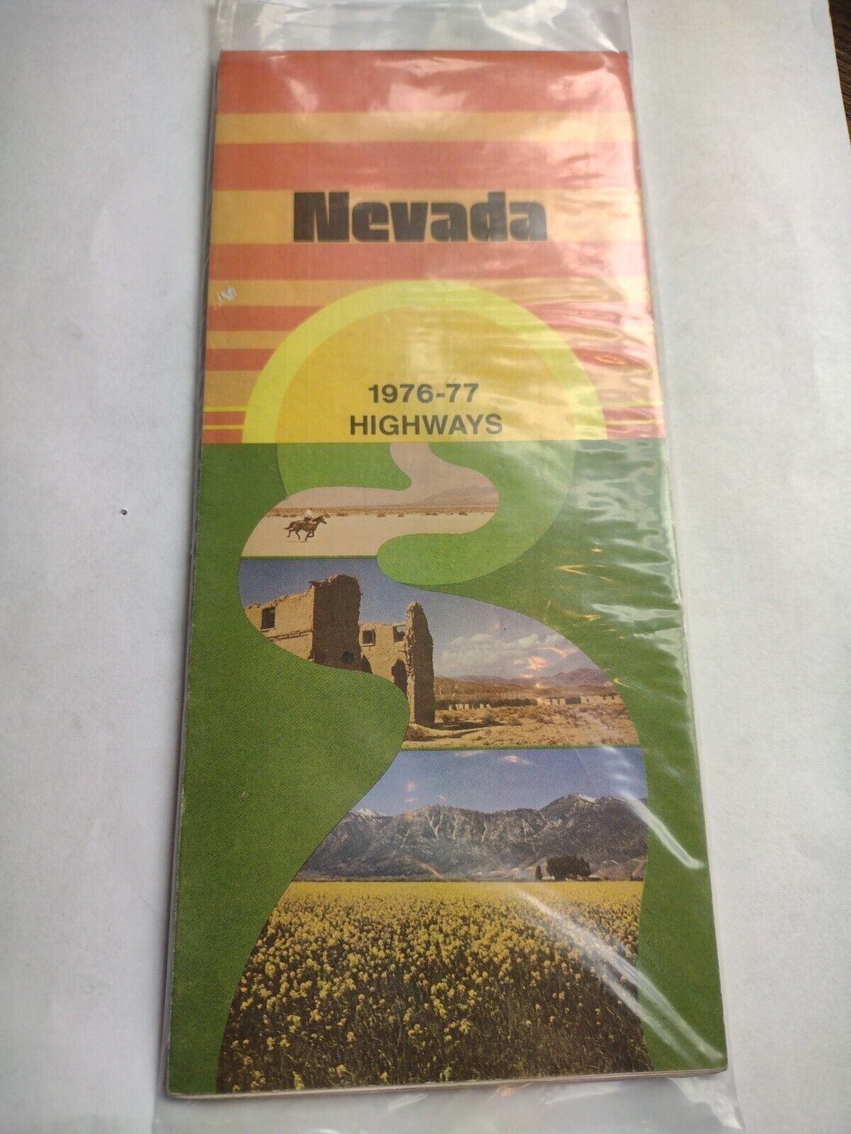 Vintage 1976-77 NEVADA OFFICIAL STATE HIGHWAY INTERSTATE ROAD MAP 