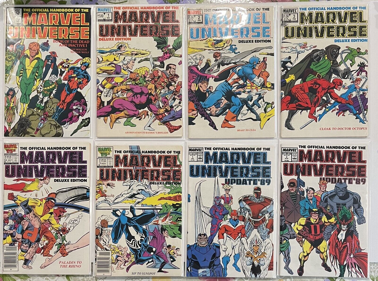 The Official Handbook of the Marvel Universe Lot of 16 of Vol1, Vol 2 and Vol 3
