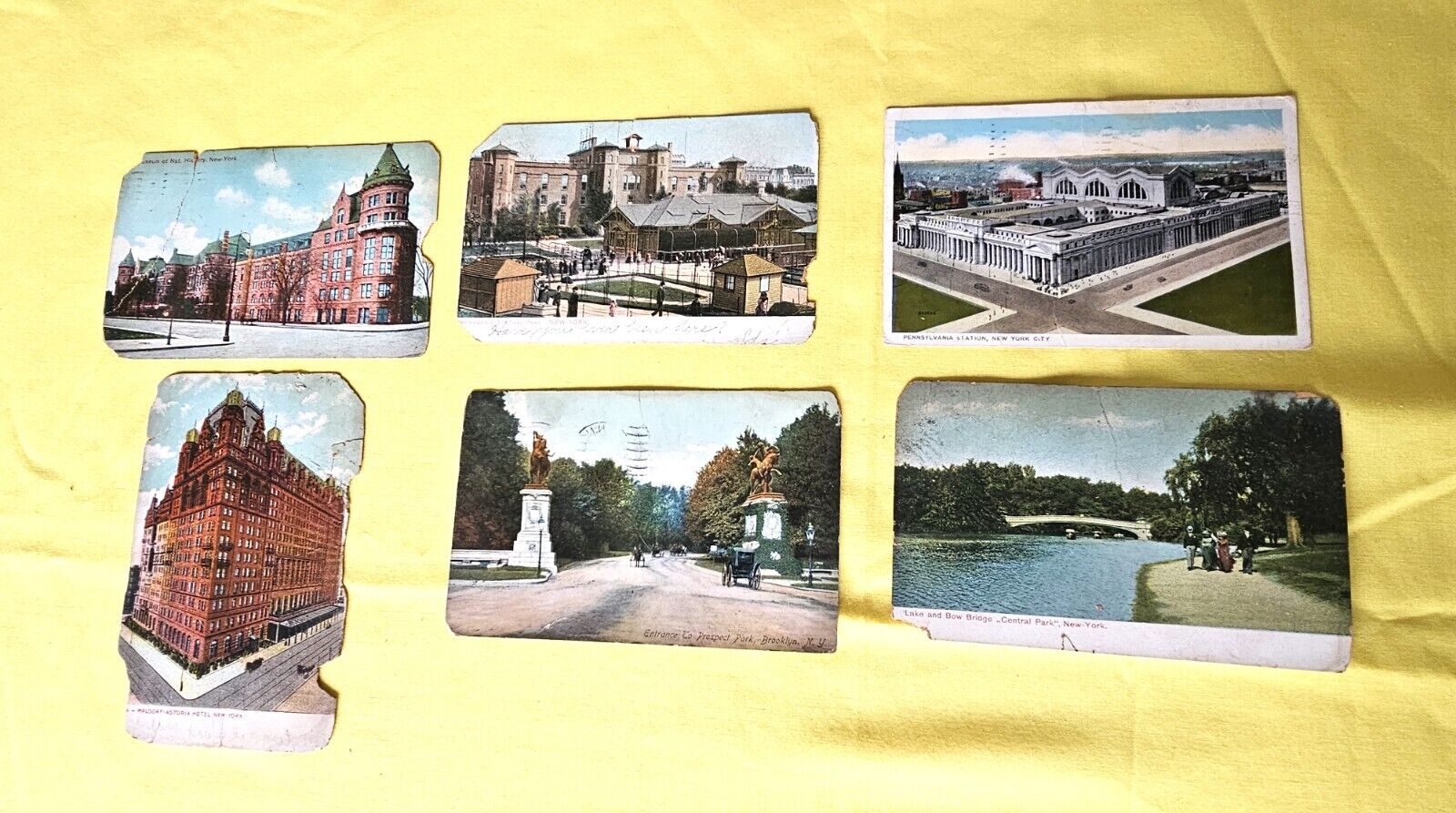 ANTIQUE POSTCARDS NEW YORK CITY ORIGINAL 1908- FEAR CONDITION- 115 YEAR OLD