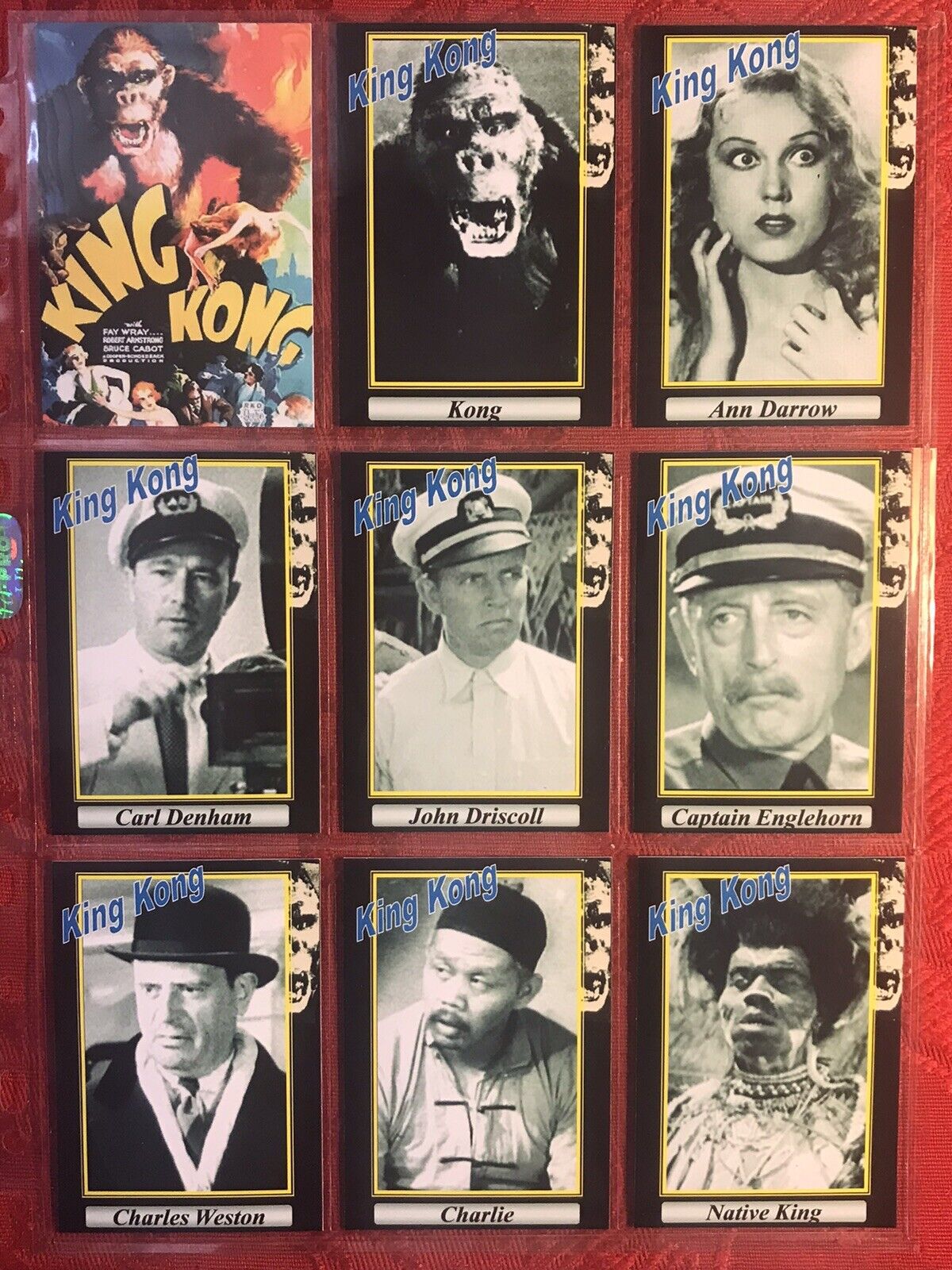 KING KONG THE MOVIE-FAY WRAY & ALL THE ACTORS-RARE COMPLETE CARD SET-NRMINT-MINT