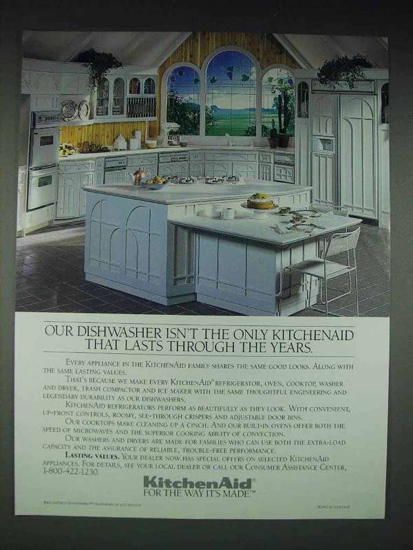 1991 KitchenAid Appliances Ad - Lasts Through Years