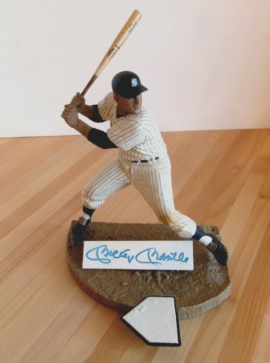New York Yankees Mickey Mantle Figurine Facsimile Signed