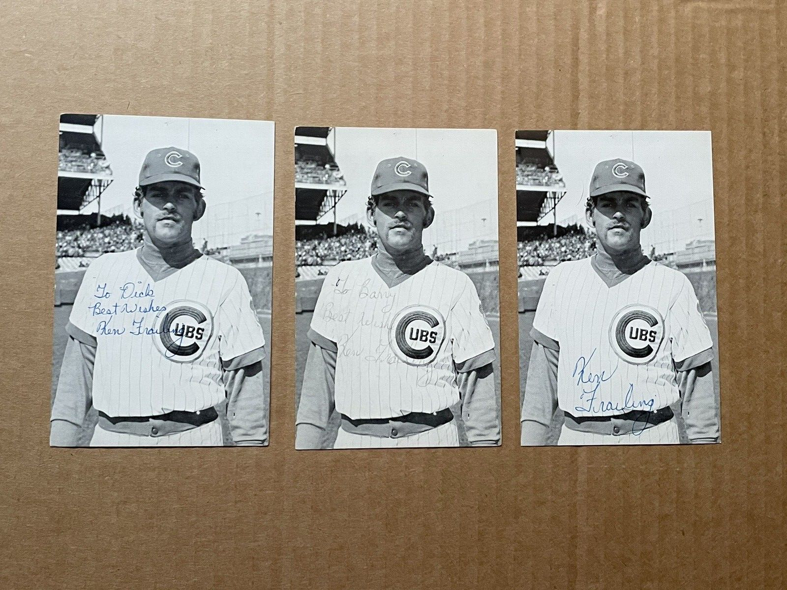 Ken Frailing Chicago Cubs Autographed Signed Postcards