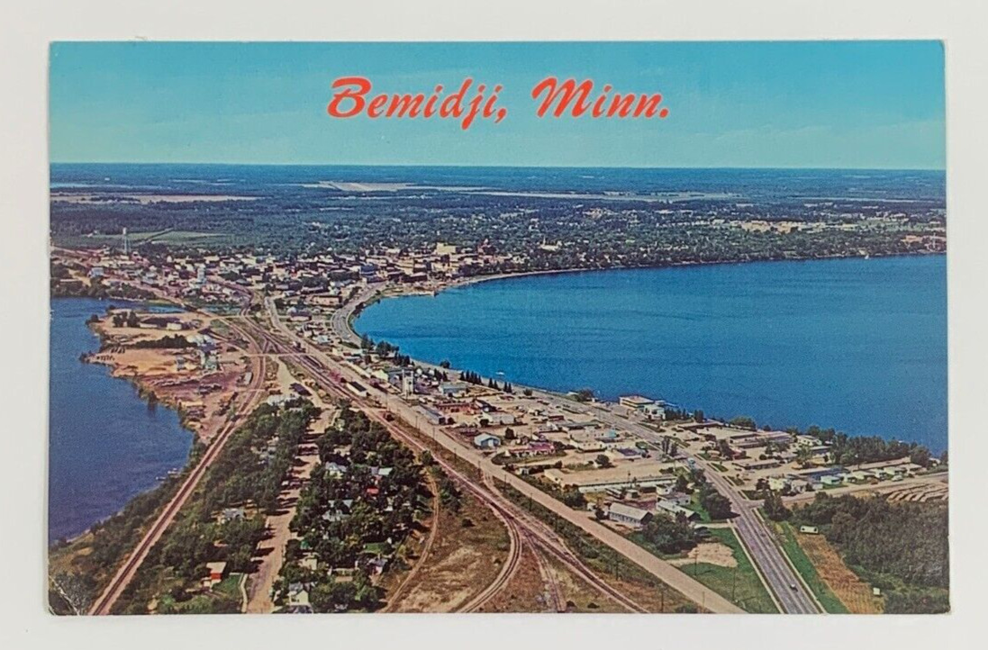 Aerial View of Bemidji Minnesota Postcard Unposted
