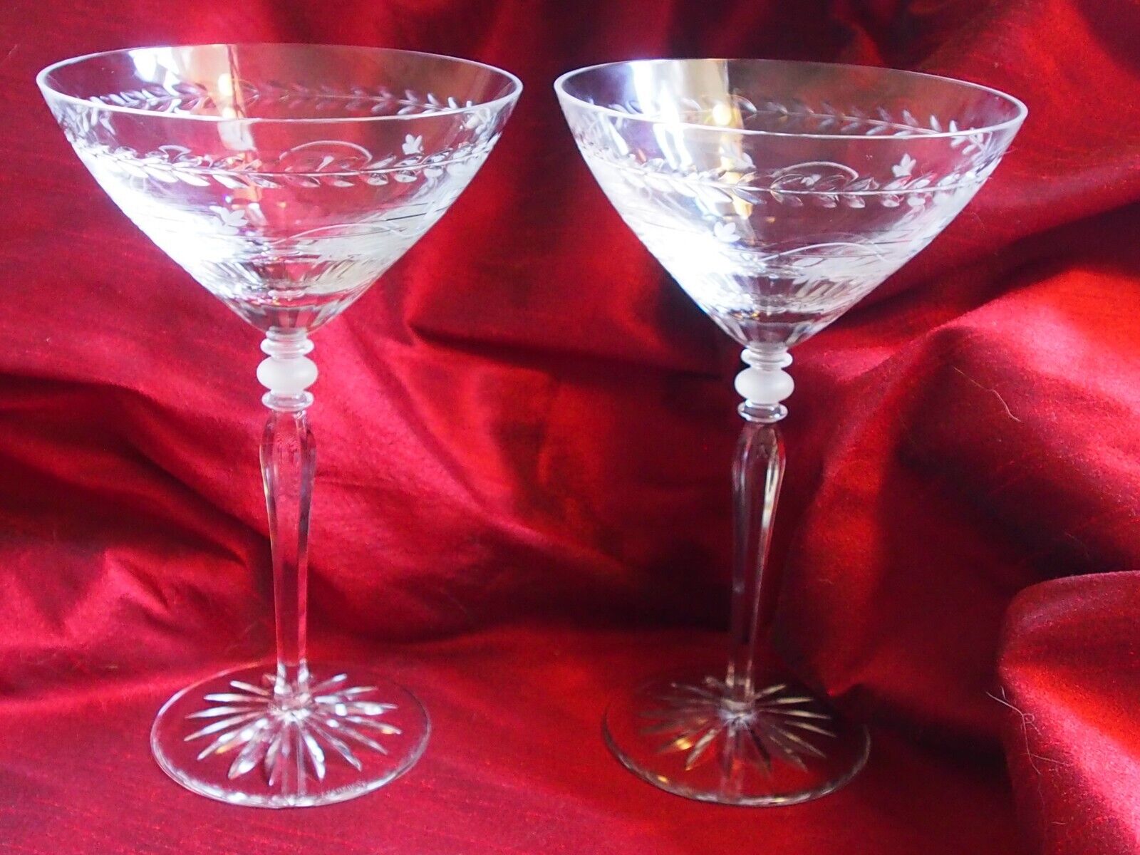 Faberge Luxembourg Martini Glasses Pair