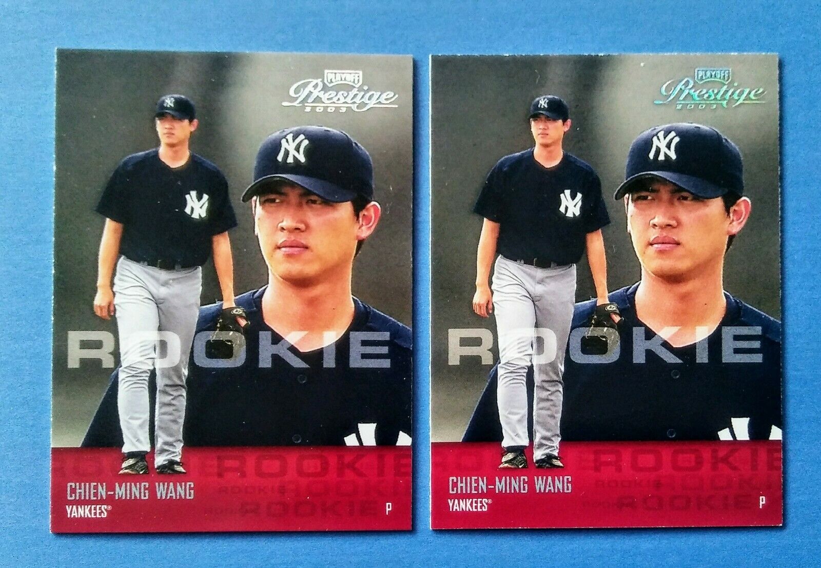 2 RARE 2003 Playoff Pristige New York Yankees #204 Chien-Ming Wang Rookie Cards