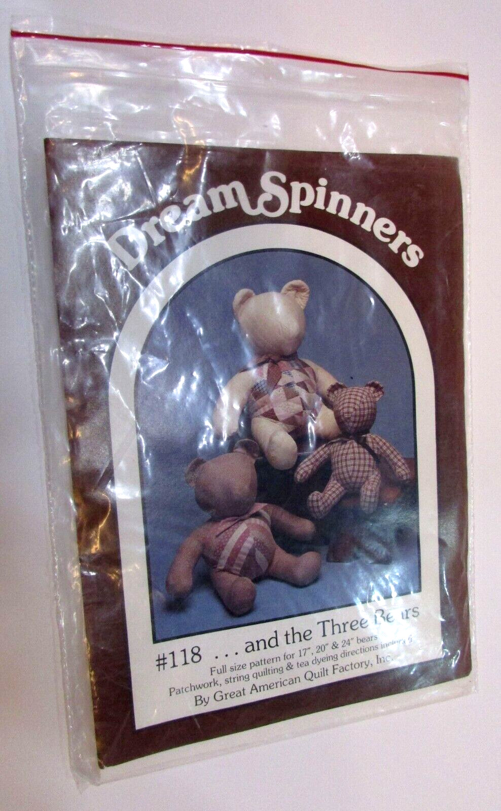 Great American Quilt Factory Dream Spinners Vintage Three Bears Sewing Kit 118