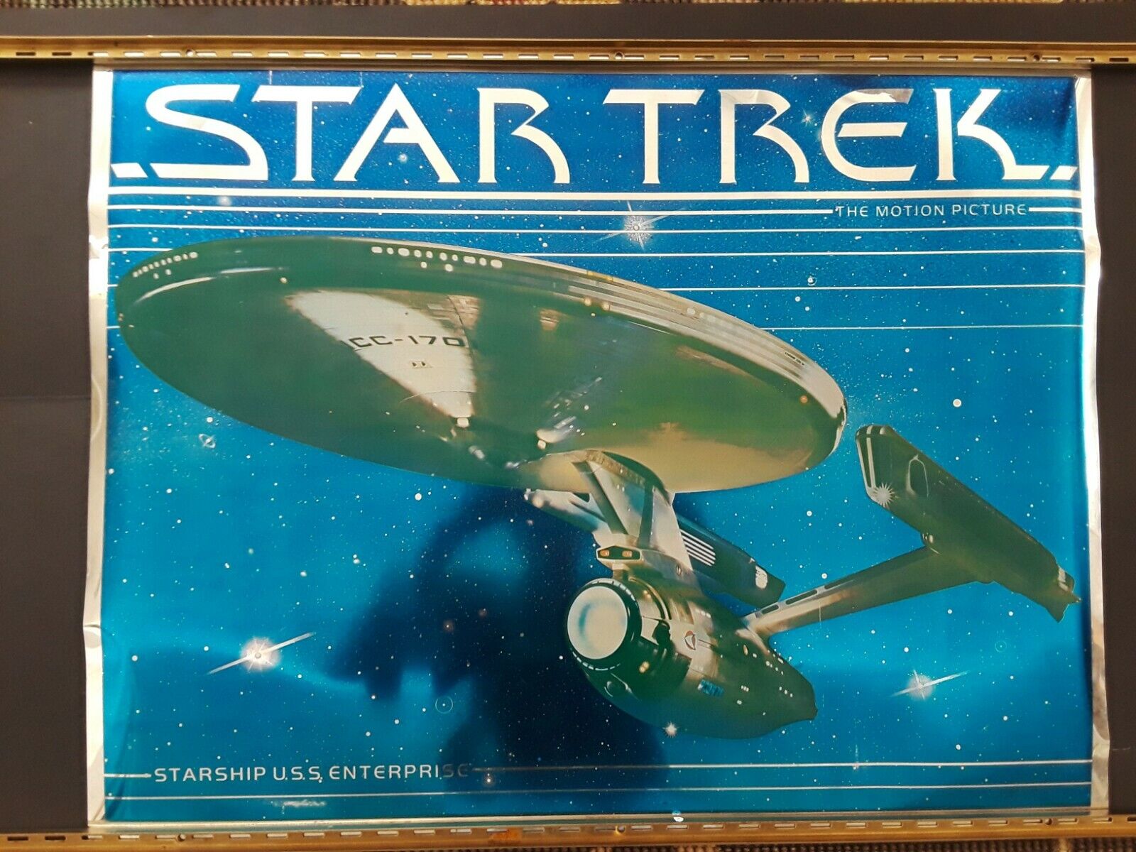 Star Trek TMP U.S.S. Enterprise Mylar Poster (1979) A Work of Art  *minor damage