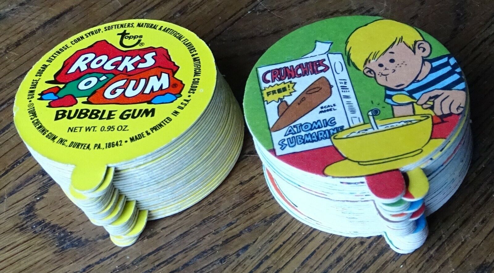 1971 Topps Rock O' Gum Comical Lids (round cards) lot of 55 (may be set)