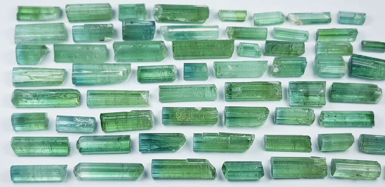Beautiful Quality 152 Ct Natural Green Color Tourmaline Crystal Lot Afghanistan 