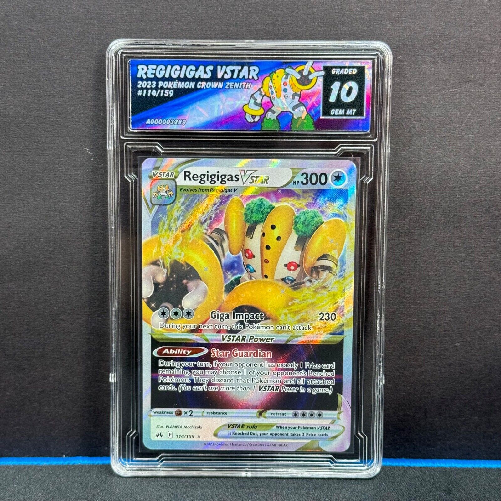 2023 Pokémon Crown Zenith Regigigas VSTAR #114/159 Gem Mint 10 RazorSlabs 