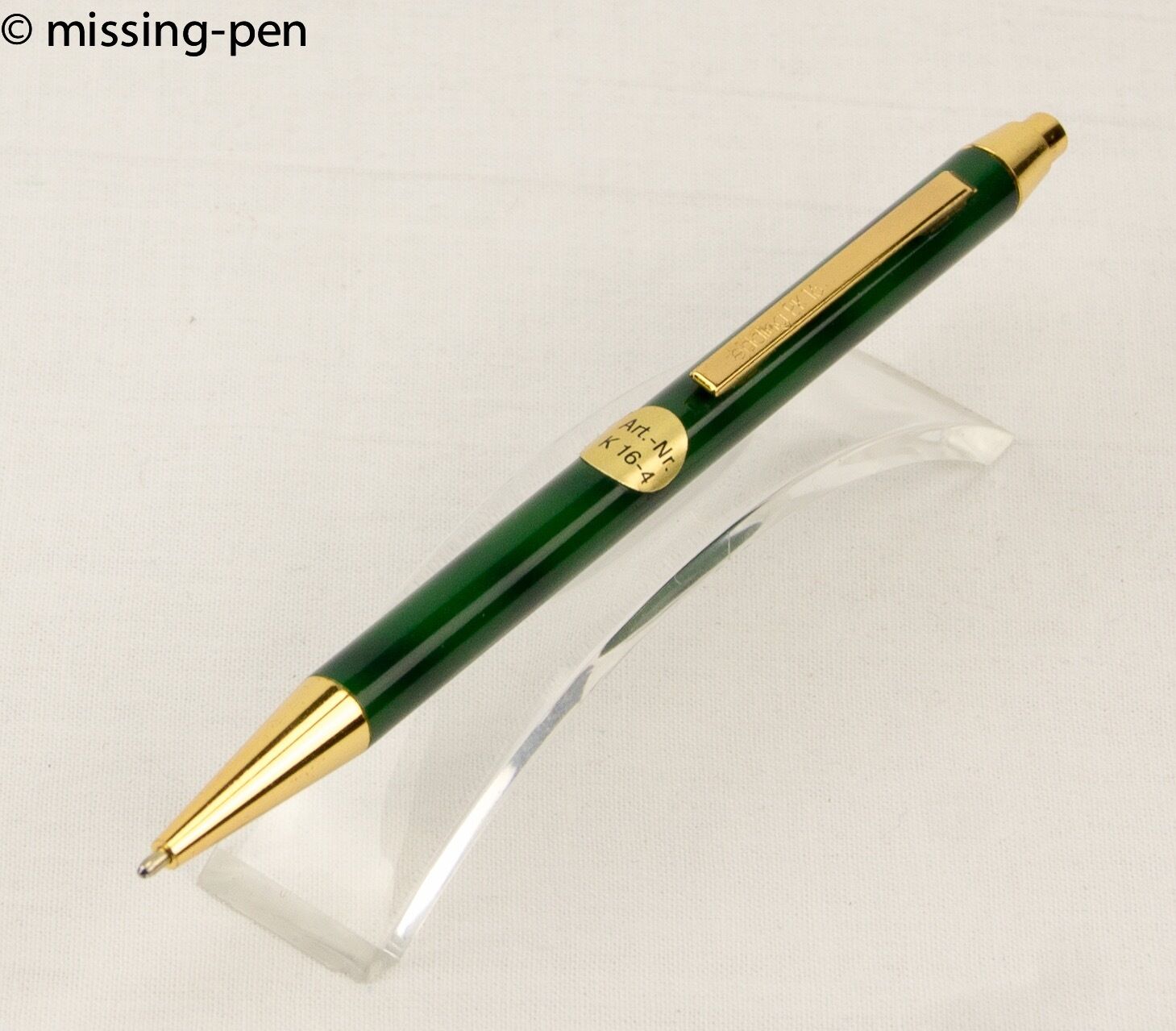 Vintage Slim EDDING Ballpoint Pen K16-4 in Green-Gold (18 g)